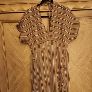 Lovestitch V Neck Front Open Tie Closure V-Neck Back Dress